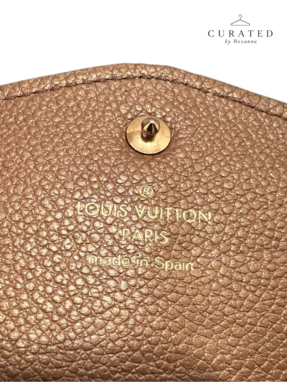 Louis Vuitton Monogram Empreinte Sarah Wallet Taupe + COA & Box - Picture 8 of 15